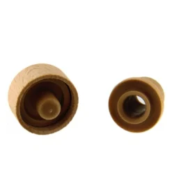 Tappo con impugnatura e apertura dosatrice 19 mm, legno/plastica, beige, per bocca: sughero