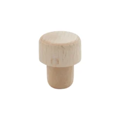 Tappo con impugnatura e apertura dosatrice 19 mm, legno/plastica, beige, per bocca: sughero