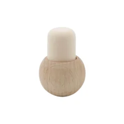 Tappo con impugnatura 19 mm 'Sfera', legno/plastica, per bocca: sughero