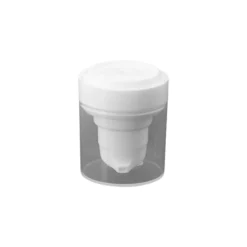 Testa pompa dispenser airless 'Micro', plastica PP, bianca