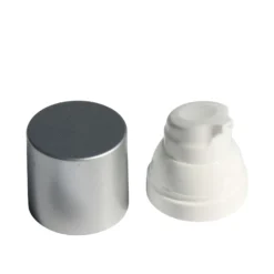 Testa pompa erogatrice airless 'Mezzo', plastica PP, argento