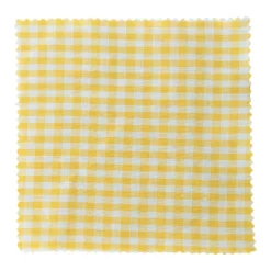 Tovaglietta di stoffa a quadretti 15x15, quadrata, tessuto, gialla, bocca: TO58-TO82