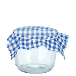 Tovaglietta in stoffa a quadretti 12x12, quadrata, tessuto, blu scuro, bocca: TO38-TO53