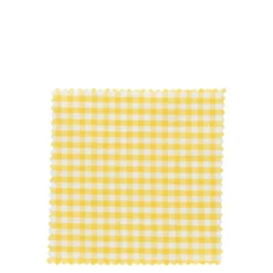 Tovaglietta in stoffa a quadretti 12x12, quadrata, tessuto, gialla, bocca: TO38-TO53
