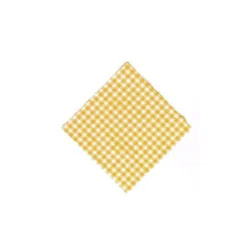 Tovaglietta in stoffa a quadretti 12x12, quadrata, tessuto, gialla, bocca: TO38-TO53