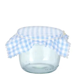 Tovaglietta in tessuto a quadretti 12x12, quadrata, tessile, azzurro chiaro, bocca: TO38-TO53