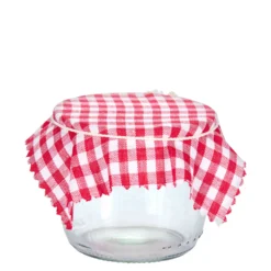 Tovaglietta quadrata a quadretti 12x12, tessuto, rossa, bocca: TO38-TO53