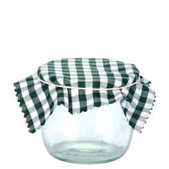 Tovaglietta quadrata a quadretti 12x12, tessuto, verde scuro, bocca: TO38-TO53