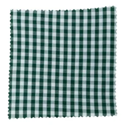 Tovaglietta quadrata a quadretti 15x15, tessuto, verde scuro, bocca: TO58-TO82