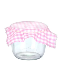 Tovaglietta quadrata a quadretti 12x12, tessuto, rosa, bocca: TO38-TO53