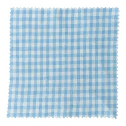 Tovaglietta quadrata a quadretti 15x15, tessuto, azzurro chiaro, bocca: TO58-TO82