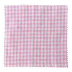 Tovaglietta quadrata a quadretti 15x15, tessuto, rosa, bocca: TO58-TO82