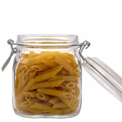 Vaso con chiusura a leva da 750 ml 'Fido', quadrato, bocca: chiusura a leva