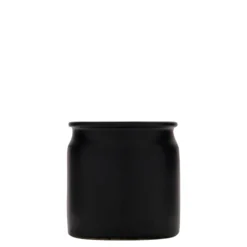 Vaso in gres da 160 ml, ceramica, nero, bocca: sughero