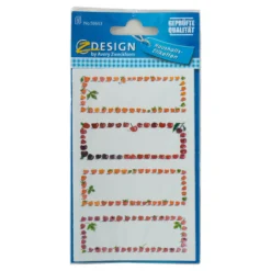 Zweckform Etichette 'Cornice Frutta', rettangolari, carta, multicolore